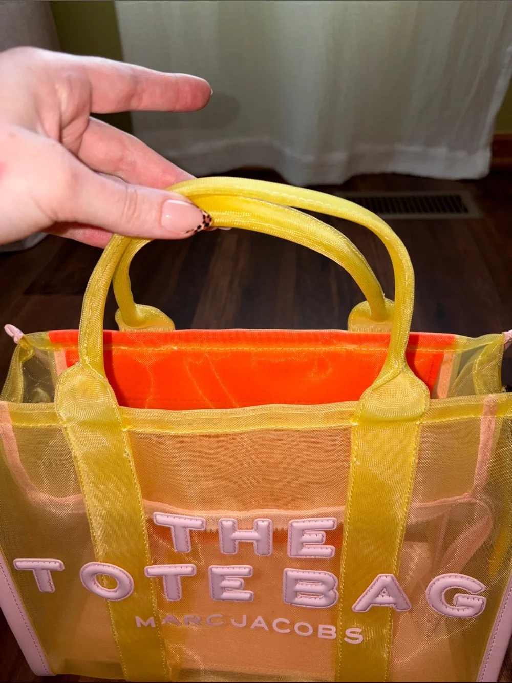 Marc Jacobs Transparent Tote with Yellow Straps and Pink Trim - Picture 2 of 16